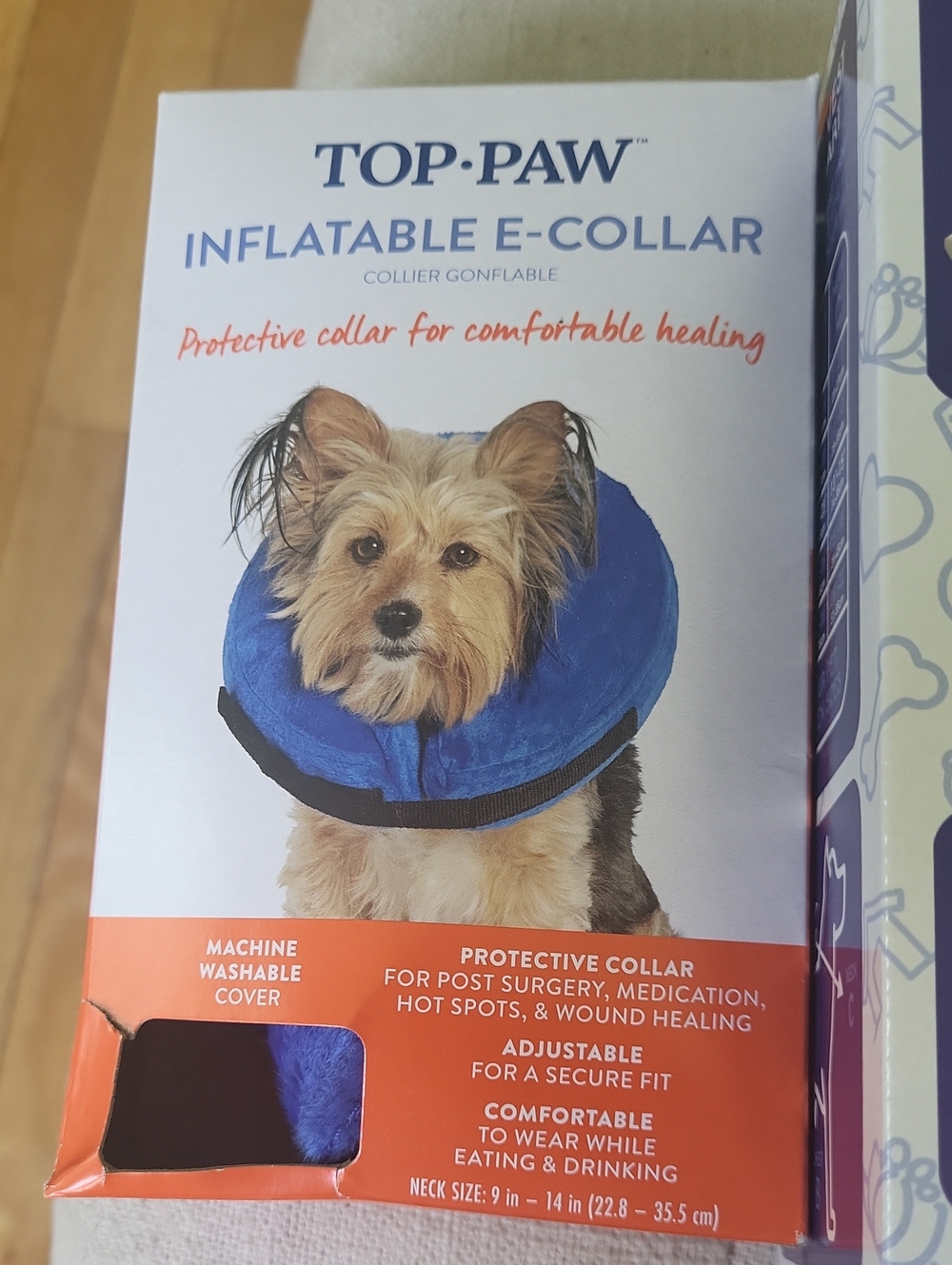 Top Paw Blue Inflatable Pet E-Collar